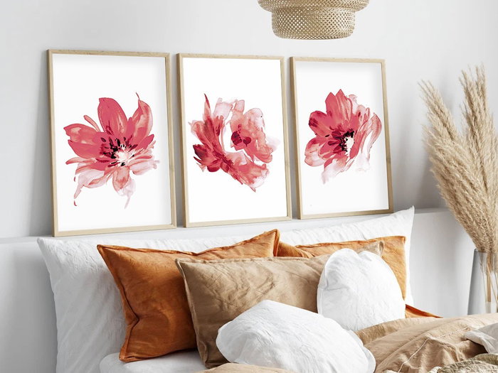 Wallity Huhu216 Cuadro Decorativo Enmarcado en MDF (3 Piezas) 50 x 70 cm